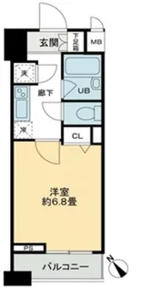 クロスレジデンス蒲田【7階】の間取り