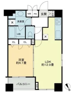 クロスレジデンス蒲田【12階】の間取り