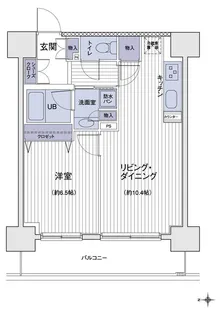 エスティメゾン大島【13階】の間取り