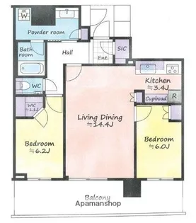 パークタワー晴海【29階】の間取り