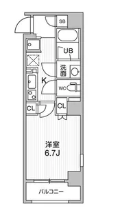 オーキッドレジデンス東日本橋【5階】の間取り