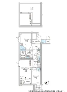 パークアクシス北千束MOCXION【4階】の間取り