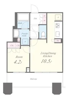パークタワー勝どきサウス【6階】の間取り
