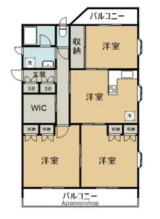 ヴィラベール洗足池【1階】の間取り