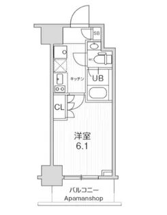 JMFレジデンス北品川【10階】の間取り