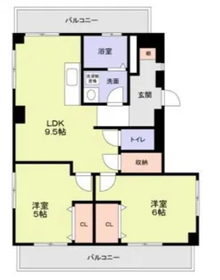 セブンハイム岩間【4階】の間取り