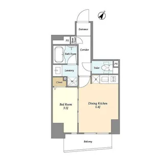 RESIA日本橋小伝馬町【11階】の間取り