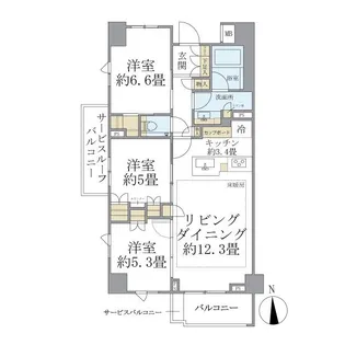 BRILLIA久が原【4階】の間取り