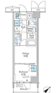 パークアクシス品川南大井パークフロント【3階】の間取り