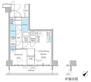 パークアクシス品川南大井パークフロント【1階】の間取り