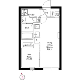 CASA PIAZZA 上野松が谷【3階】の間取り