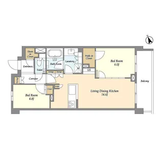 JP NOIE 等々力【6階】の間取り