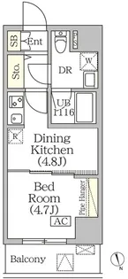 BRICK RESIDENCE 築地明石町【9階】の間取り
