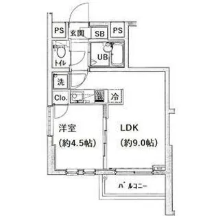 パレ・ホームズ大森山王203【4階】の間取り