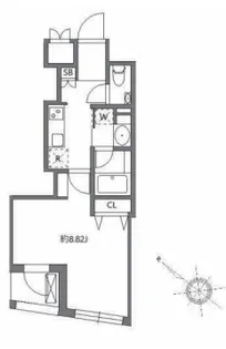 フラッフィー日本橋浜町【4階】の間取り