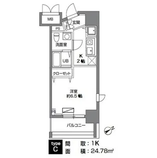 カスタリア三ノ輪【11階】の間取り