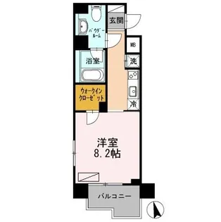 カスタリア大森Ⅲ【4階】の間取り