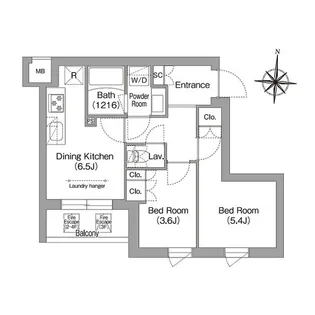 コンフォリア・リヴ南品川【3階】の間取り