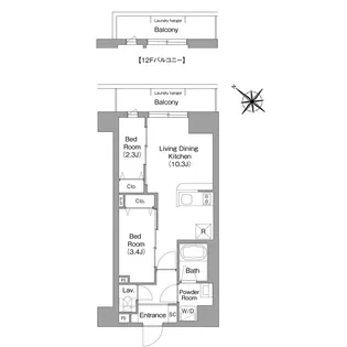 コンフォリア・リヴ豊洲キャナル【2階】の間取り