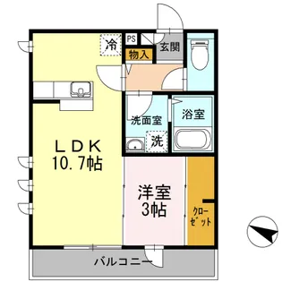 M・Y メゾン ド・レーヴ【3階】の間取り