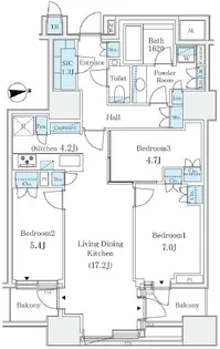 三田ガーデンヒルズ イーストヒル【13階】の間取り