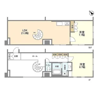 HF目黒行人坂レジデンス【1階】の間取り