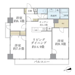 KDXレジデンス秋葉原【9階】の間取り