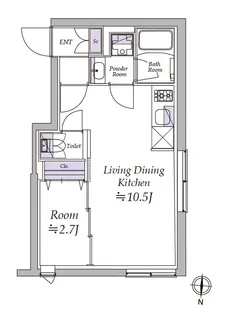 アトリオフラッツ清澄白河【3階】の間取り