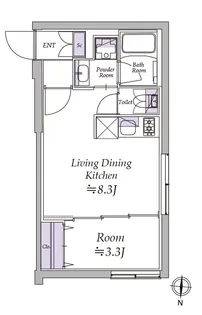 アトリオフラッツ清澄白河【5階】の間取り