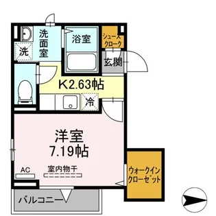 エクセリア北砂【2階】の間取り
