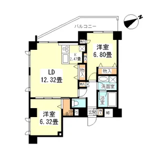スタイリオ下丸子【8階】の間取り