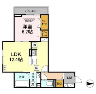 プルミエール新田【1階】の間取り