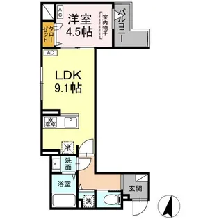 セレスティア大島【2階】の間取り
