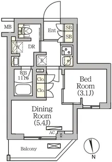 ARKMARK南品川【4階】の間取り