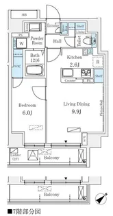 RAUM麻布十番【7階】の間取り