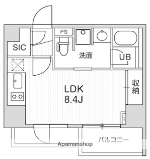 シーズンフラッツ大井町【4階】の間取り