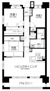 神奈川県川崎市幸区塚越4丁目【マンション】の間取り