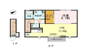ヨキランタ玉堤【2階】の間取り