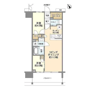 クレヴィア上野入谷【6階】の間取り