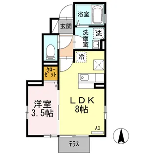 W.I.TパレスII【1階】の間取り