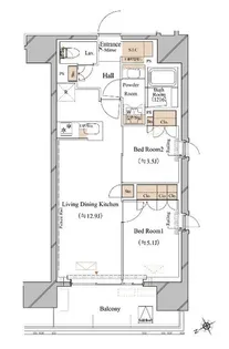 ブランシエスタ浅草蔵前【0301号室】の間取り