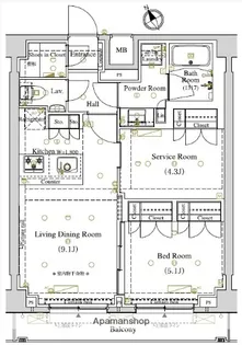 ARKMARK東大井【5階】の間取り