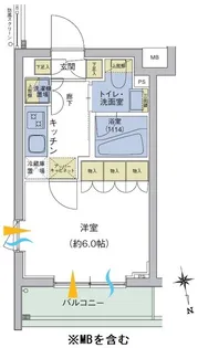 アジールコート品川中延【4階】の間取り