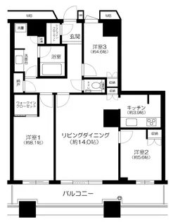 東京都港区芝浦4丁目【マンション】の間取り