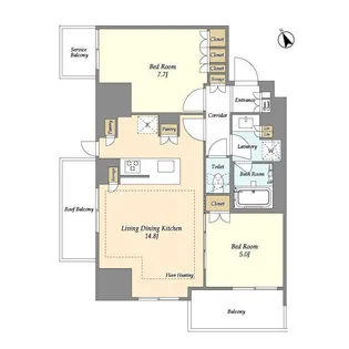 オアーゼ日暮里レジデンス【9階】の間取り