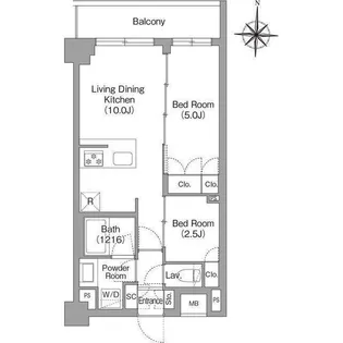 BPRレジデンス大島【1階】の間取り