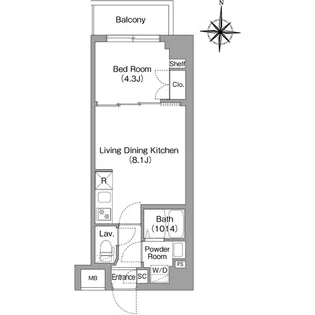 BPRレジデンス大島【2階】の間取り