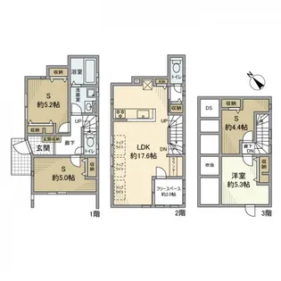 東京都品川区西五反田4丁目【一戸建】の間取り