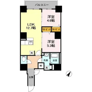 フィールドライズ日本橋【10階】の間取り