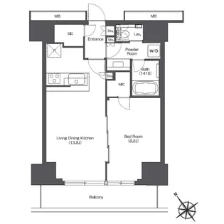 東京ポートシティ竹芝レジデンスタワー【11階】の間取り